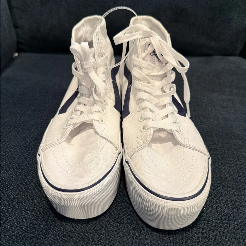 Vans Sk8‎ Hi Tapered Platform Sport Stripes Navy True White